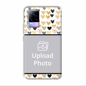 Small Hearts Customized Printed Back Cover for Vivo Y73