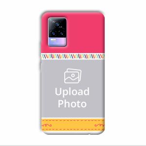 Pink Yellow Customized Printed Back Cover for Vivo Y73