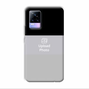 Black & Grey Customized Printed Back Cover for Vivo Y73