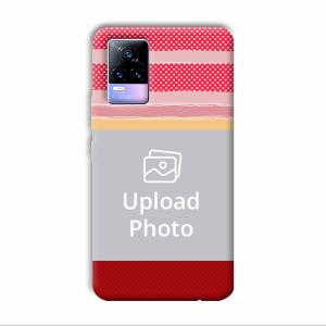 Red Pink Design Customized Printed Back Cover for Vivo Y73