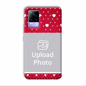 White Hearts Customized Printed Back Cover for Vivo Y73