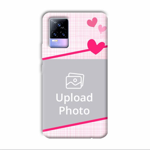 Pink Check Customized Printed Back Cover for Vivo Y73