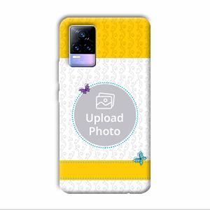 Butterflies & Yellow Customized Printed Back Cover for Vivo Y73
