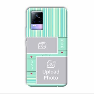 Mom Dad Customized Printed Back Cover for Vivo Y73