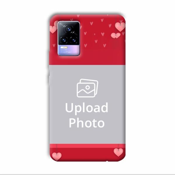 Red Pink  Customized Printed Back Cover for Vivo Y73