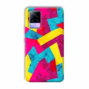 Pink Yellow Pattern Phone Customized Printed Back Cover for Vivo Y73