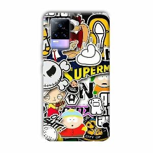 Cartoons Phone Customized Printed Back Cover for Vivo Y73