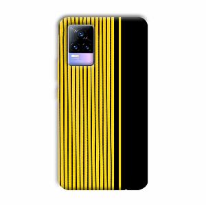 Yellow Black Design Phone Customized Printed Back Cover for Vivo Y73
