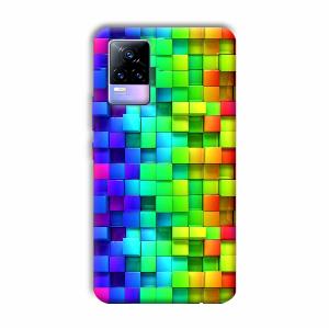 Square Blocks Phone Customized Printed Back Cover for Vivo Y73
