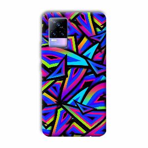 Blue Triangles Phone Customized Printed Back Cover for Vivo Y73
