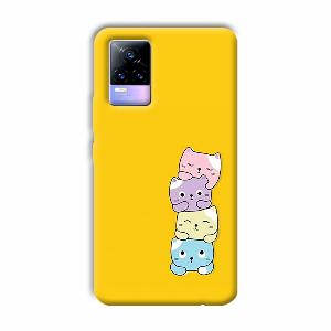 Colorful Kittens Phone Customized Printed Back Cover for Vivo Y73