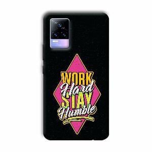Work Hard Quote Phone Customized Printed Back Cover for Vivo Y73