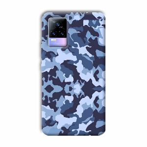 Blue Patterns Phone Customized Printed Back Cover for Vivo Y73