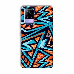 Zig Zag Pattern Phone Customized Printed Back Cover for Vivo Y73