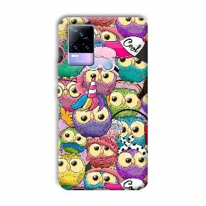 Colorful Owls Phone Customized Printed Back Cover for Vivo Y73