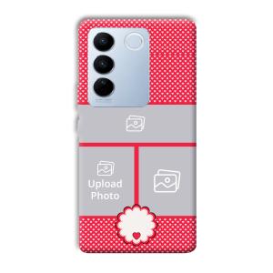 Little Hearts Customized Printed Back Cover for Vivo V27