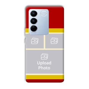 Red Yellow Collage Customized Printed Back Cover for Vivo V27