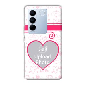 Hearts Customized Printed Back Cover for Vivo V27