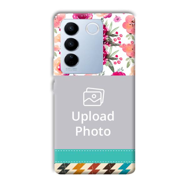 Water Color Painting Customized Printed Back Cover for Vivo V27