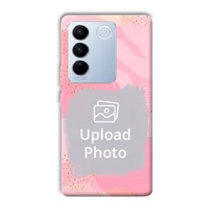 Sparkly Pink Customized Printed Back Cover for Vivo V27