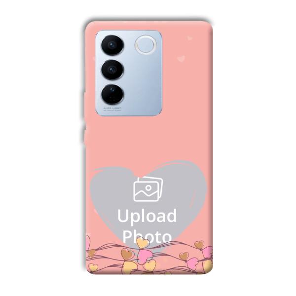 Small Hearts Customized Printed Back Cover for Vivo V27