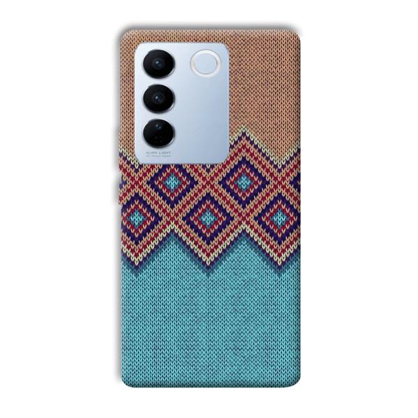 Fabric Design Phone Customized Printed Back Cover for Vivo V27