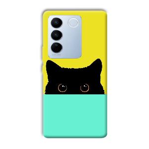 Black Cat Phone Customized Printed Back Cover for Vivo V27
