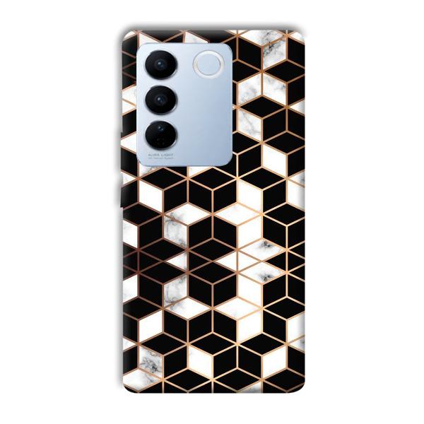 Black Cubes Phone Customized Printed Back Cover for Vivo V27
