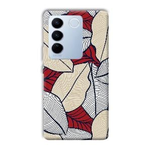 Leafy Pattern Phone Customized Printed Back Cover for Vivo V27