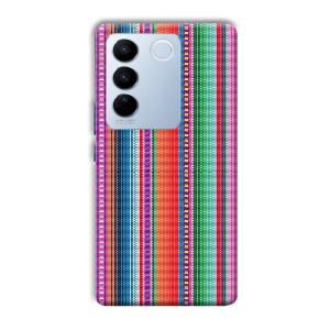 Fabric Pattern Phone Customized Printed Back Cover for Vivo V27