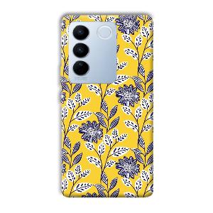 Yellow Fabric Design Phone Customized Printed Back Cover for Vivo V27