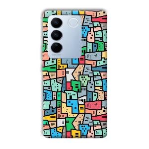 Small Homes Phone Customized Printed Back Cover for Vivo V27