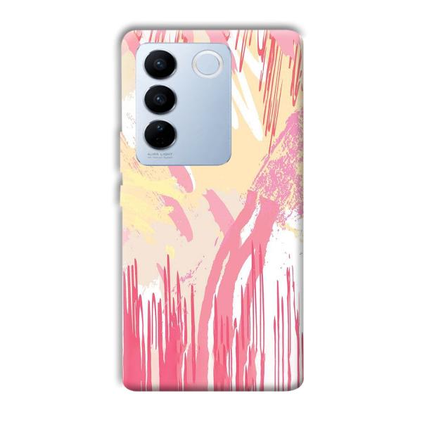 Pink Pattern Designs Phone Customized Printed Back Cover for Vivo V27
