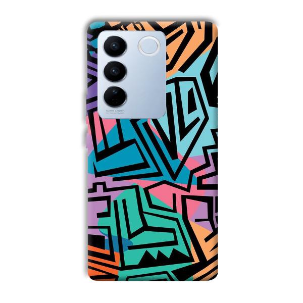 Patterns Phone Customized Printed Back Cover for Vivo V27