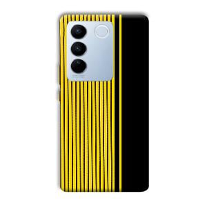 Yellow Black Design Phone Customized Printed Back Cover for Vivo V27