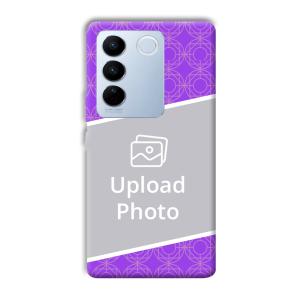 Purple Design Customized Printed Back Cover for Vivo V27 Pro