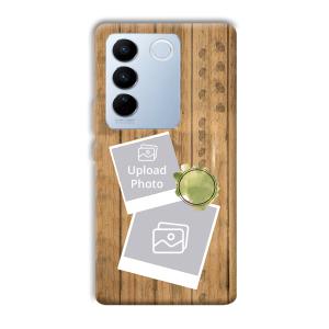 Wooden Photo Collage Customized Printed Back Cover for Vivo V27 Pro