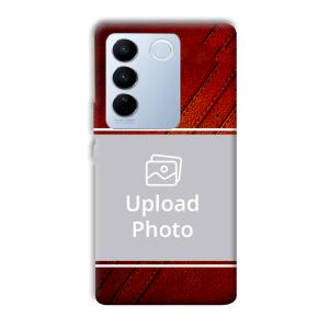 Solid Red Customized Printed Back Cover for Vivo V27 Pro