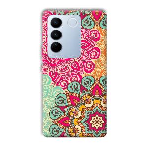 Floral Design Phone Customized Printed Back Cover for Vivo V27 Pro