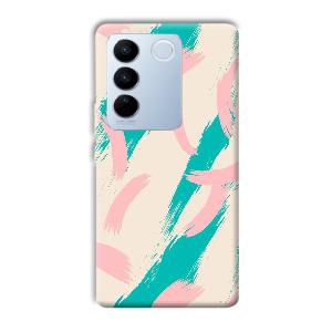 Pinkish Blue Phone Customized Printed Back Cover for Vivo V27 Pro