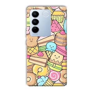 Love Desserts Phone Customized Printed Back Cover for Vivo V27 Pro
