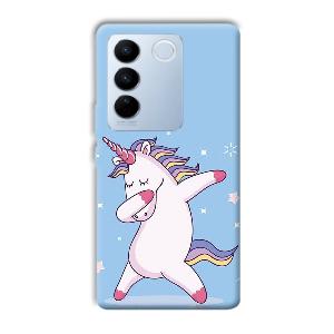 Unicorn Dab Phone Customized Printed Back Cover for Vivo V27 Pro