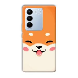 Smiley Cat Phone Customized Printed Back Cover for Vivo V27 Pro