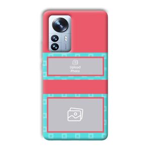Blue Pink Customized Printed Back Cover for Xiaomi 12 Pro