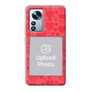 Red Hearts Customized Printed Back Cover for Xiaomi 12 Pro