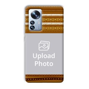 Brown Lines Customized Printed Back Cover for Xiaomi 12 Pro