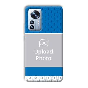 Blue White Design Customized Printed Back Cover for Xiaomi 12 Pro
