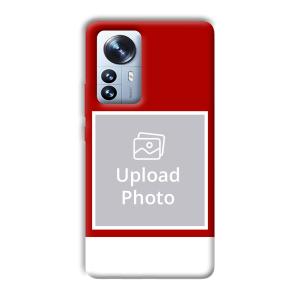 Red & White Customized Printed Back Cover for Xiaomi 12 Pro