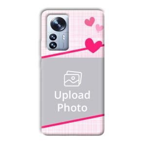 Pink Check Customized Printed Back Cover for Xiaomi 12 Pro