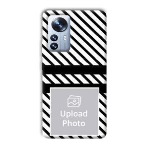 White Black Customized Printed Back Cover for Xiaomi 12 Pro